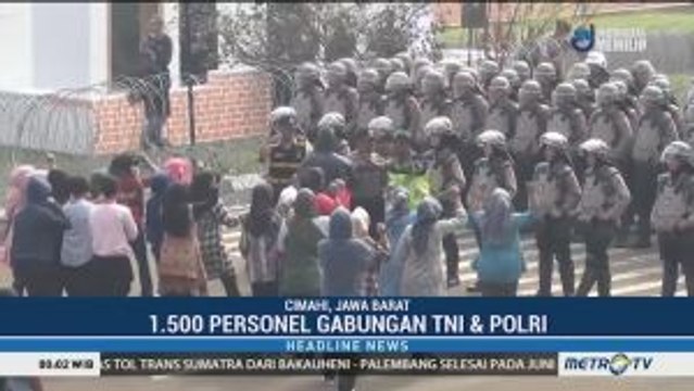 Ribuan Personel Gabungan Gelar Simulasi Pengamanan Pemilu