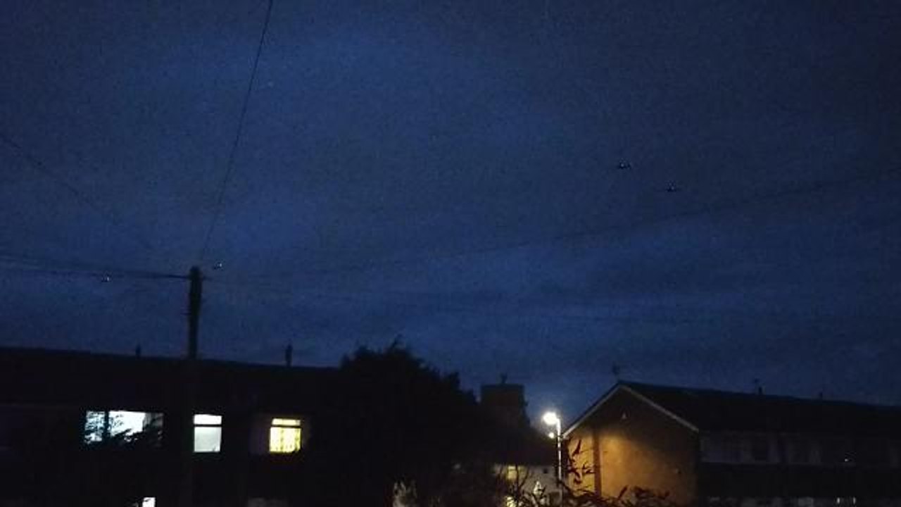 Four Apache helicopters filmed over Blackpool