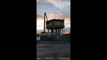 Water tower is demolished