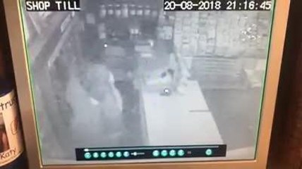 CCTV footage of a smash and grab raid at Thompson's Newsagents in Penwortham