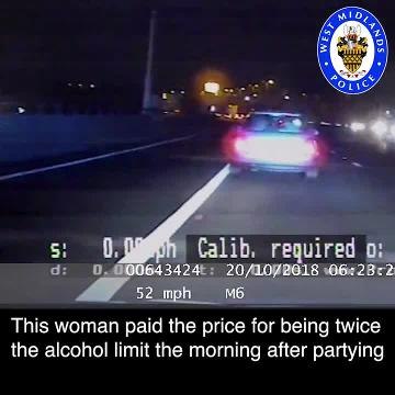 SWNS_031218_Police release dash-cam footage of sozzled woman driver swerving across motorway as part of Christmas drink-drive crackdown