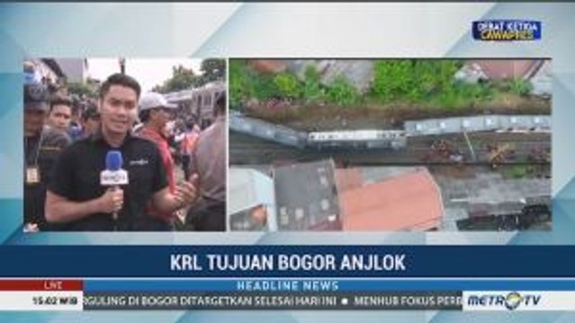 Evakuasi KRL yang Anjlok Ditargetkan Selesai Hari Ini