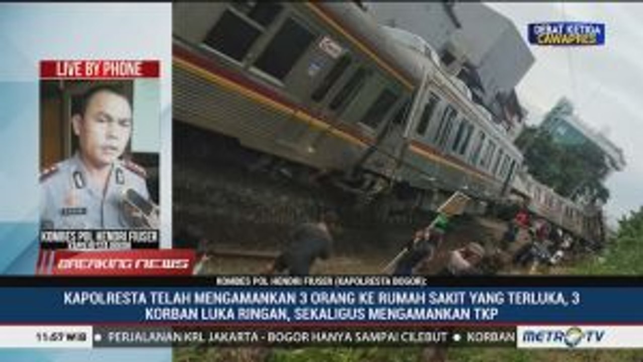 Tiga Korban Luka KRL Anjlok Dilarikan ke Rumah Sakit