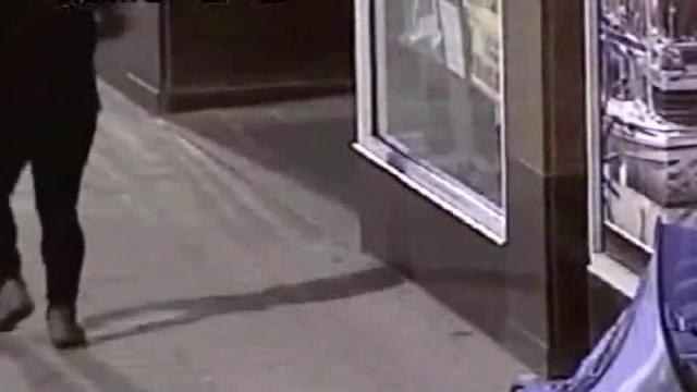 CCTV footage of an attack on two homeless men in a tent.