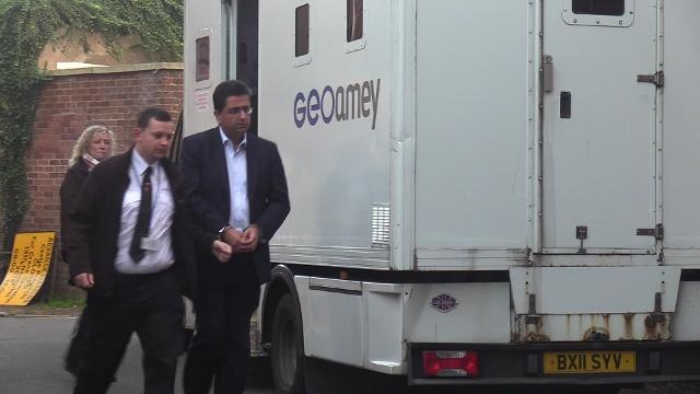 Naseem arrives at Lewes Crown Court