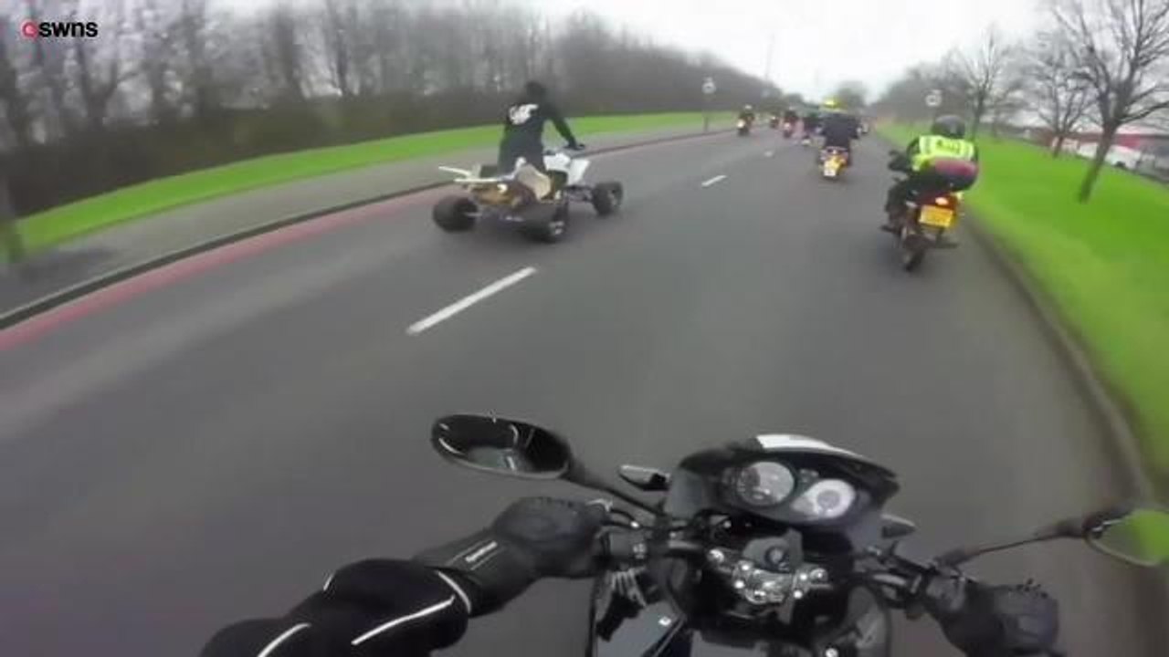 News_"reckless" biker who filmed himself driving into traffic