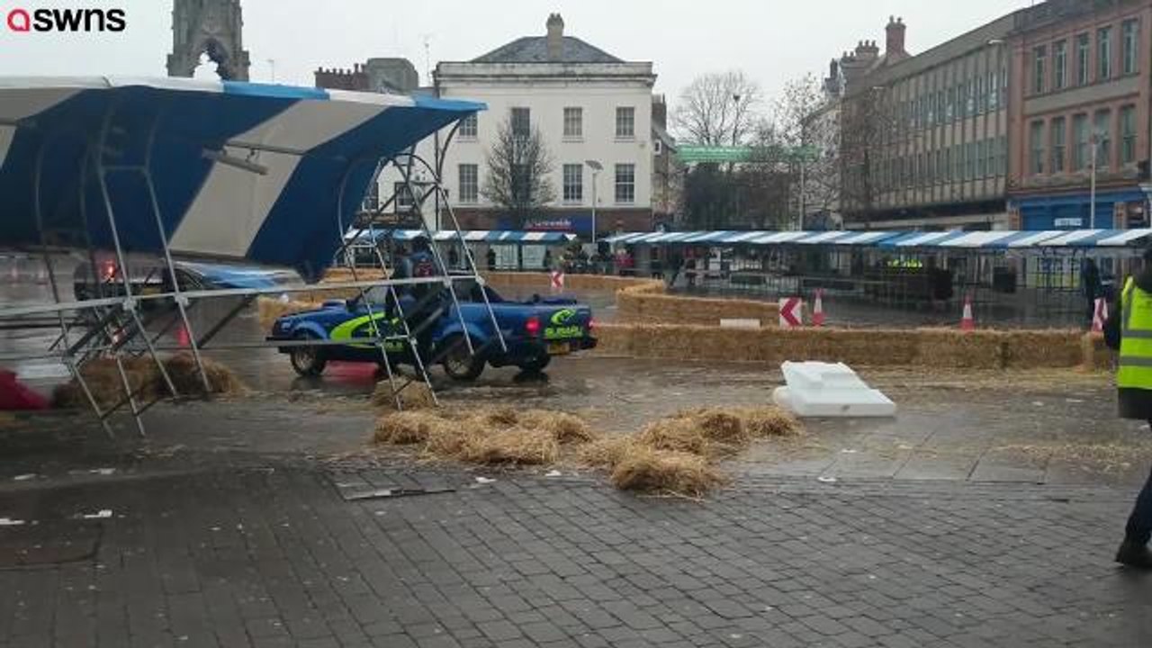 Freddie Flintoff's crash. Credit: SWNS.