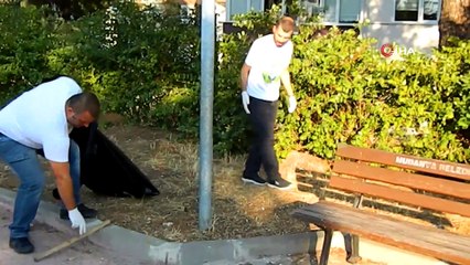 Muhtarın temizlik ordusu iş başında