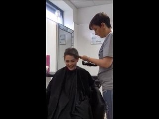 Jane McGuire head shave