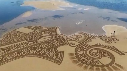 Croatie : du land art sur des bancs de sable