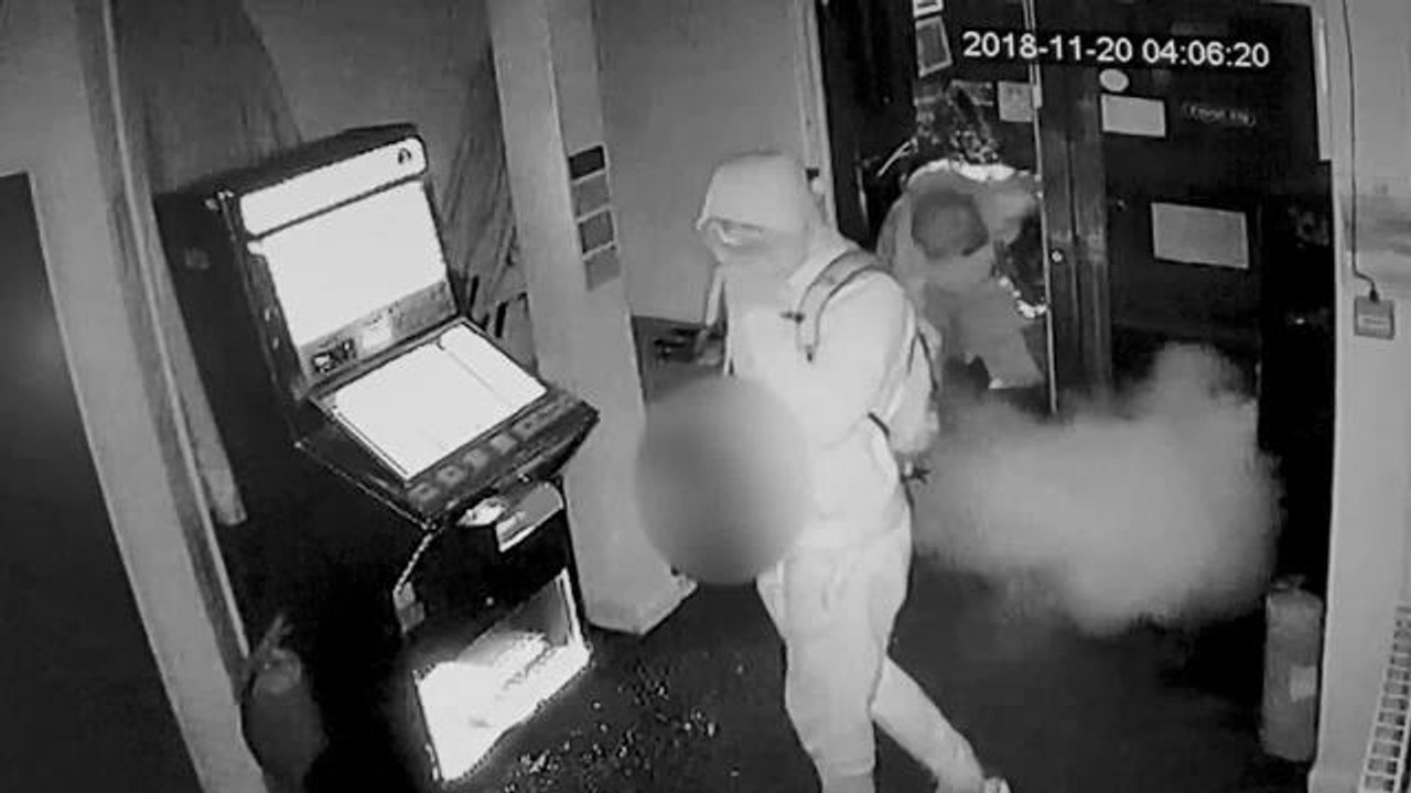 This was the moment the Corby burglars got more than they bargained for.