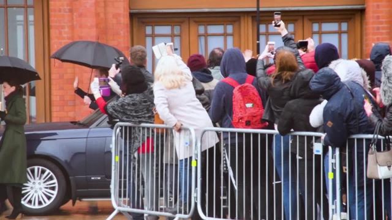 William and Kate arrive in Blackpool