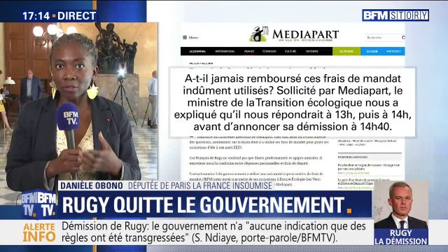 Démission de François de Rugy: Danièle Obono (LFI) souhaite bon vent à la girouette