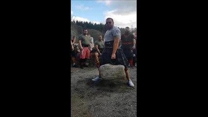Dinnie stones weightlifter