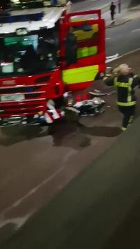 Fire engine involved in crash in Sheffield