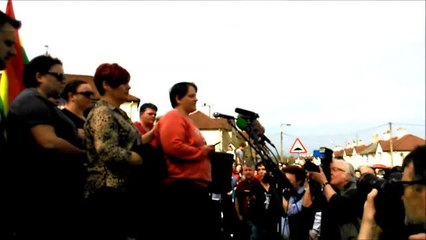 Partner of murdered journalist addresses rally