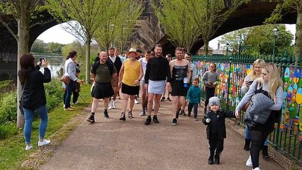 A mile in mini skirts charity event