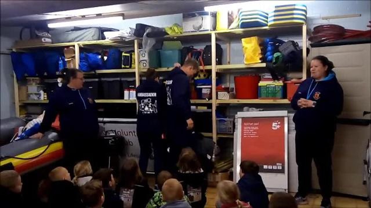 Bondi Rescue lifeguard Maxi helps little lifesavers learn water survival skills in day of activities at South Shields beach spot