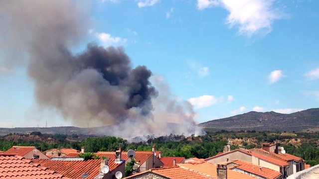 Incendie à Millas - Pyrénées-Orientales