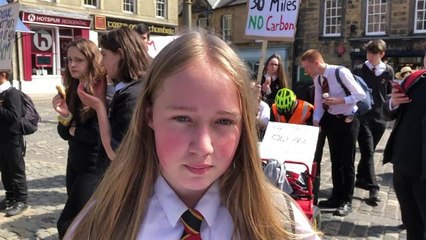 Alnwick students strike for climate change.
