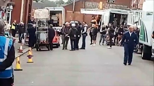 Sir David Jason filming Still Open All Hours in Doncaster