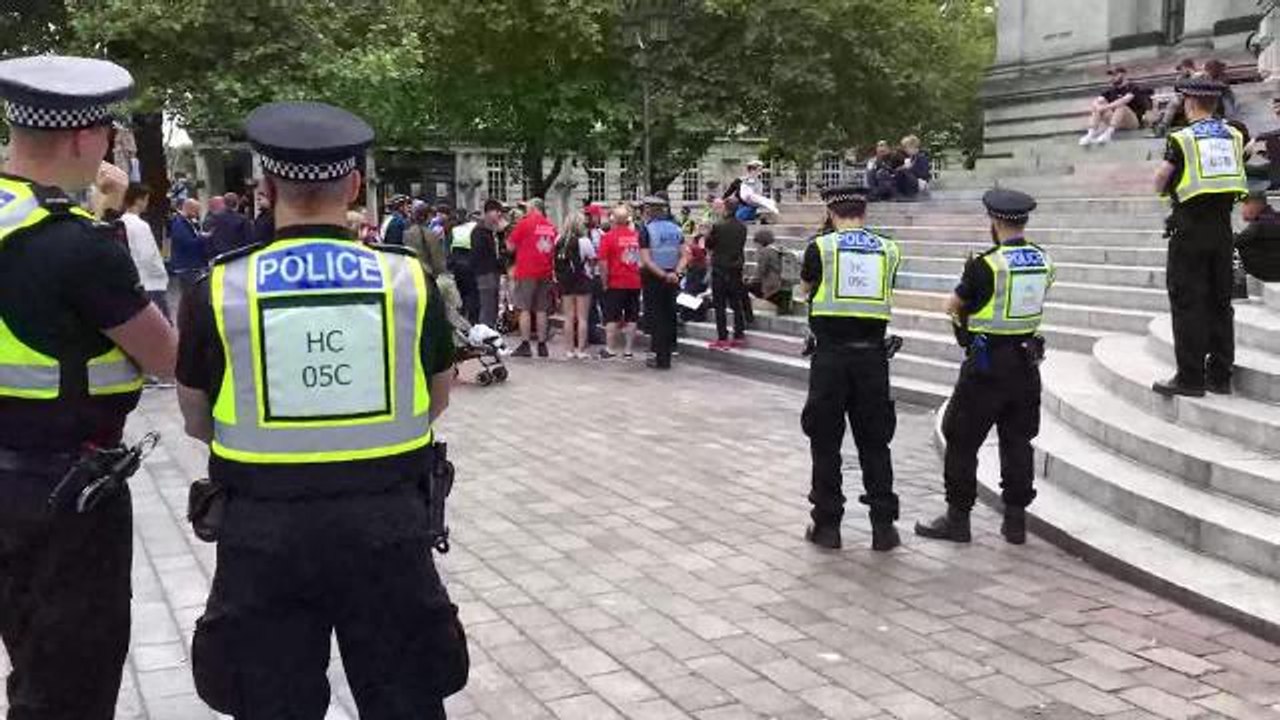 Anti-Trump protests outside Guildhall