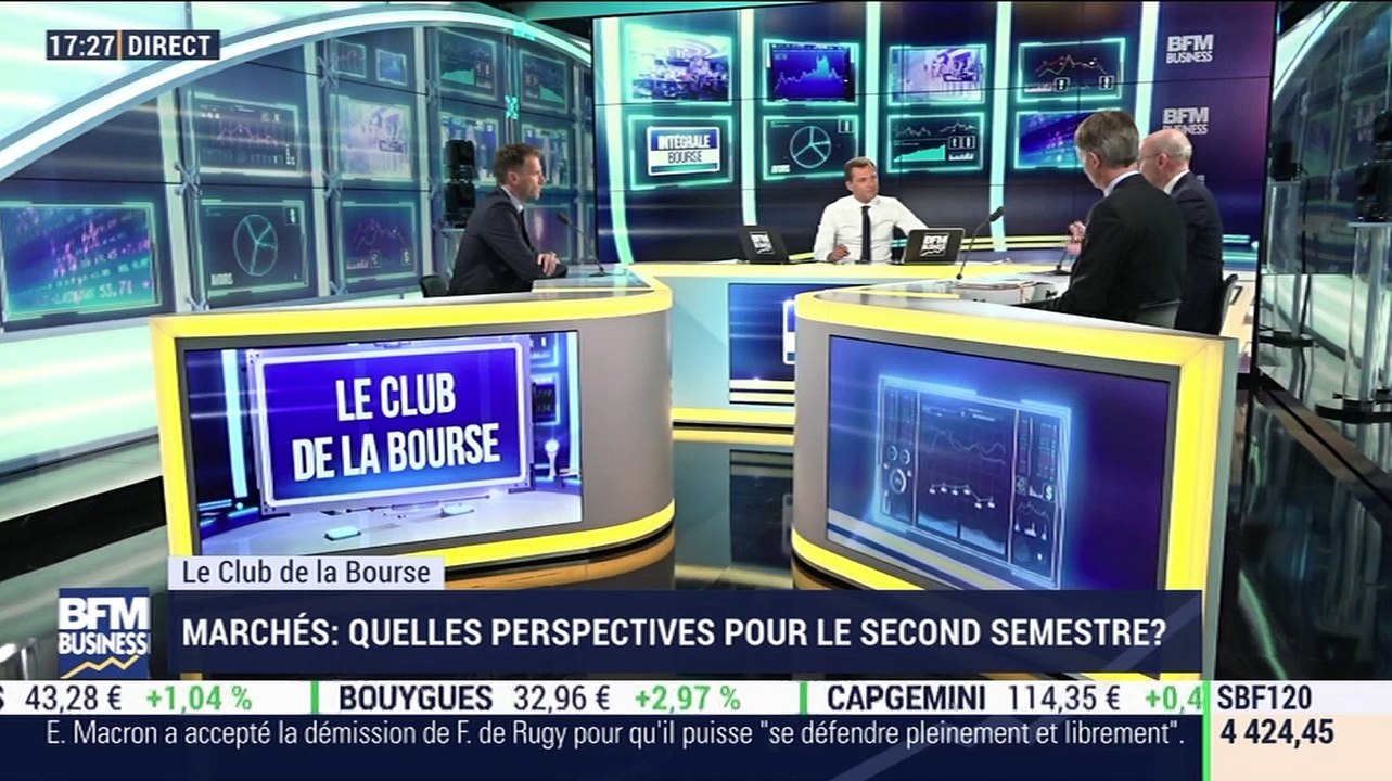 Le Club de la Bourse: Julia Van Aelst, Jean-François Robin, Antoine Lesné, Pierre-Alexis Dumont et Jean-Louis Cussac - 16/07
