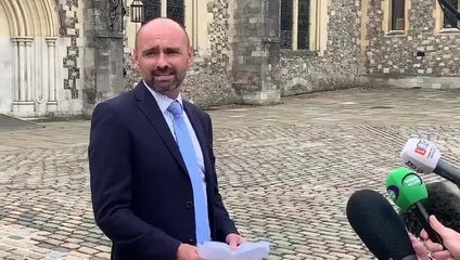 Bob Higgins trial outside court police interview