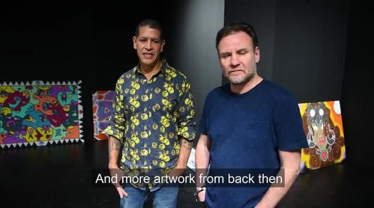 Launch of new exhibition by abstract Leeds artist Nicolas Dixon in BLK.BX at Trinity Centre Leeds, with guest graffiti artist SEN-1 from New York.