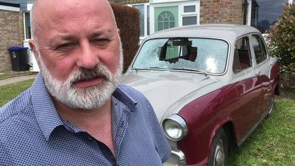 Joe Foxwell from Worthing thanks people for supporting him after car vandalised