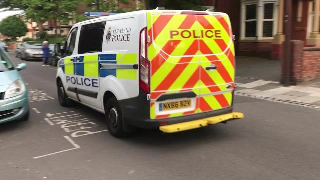 Police in Hutton Avenue Hartlepool