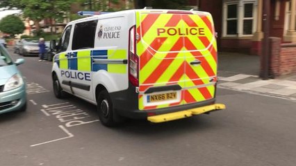 Police in Hutton Avenue Hartlepool