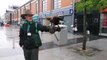 Seagulls are threatened by Aristotle, the Harris hawk, ahead of the Sunderland Food and Drink Festival