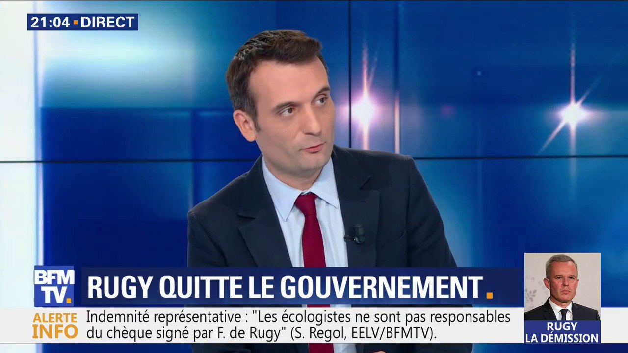 Florian Philippot: "J'aurais préféré que Rugy reste mais qu'on ne vote pas le CETA demain"