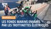 Marseille: les fonds marins envahis par les trottinettes électriques