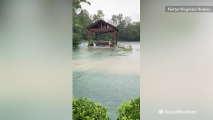 This didn't look like a lake before the flood