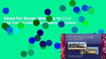 About For Books  Materials for Civil and Construction Engineers Complete