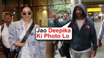 John Abraham Gives LIMELIGHT To Deepika Padukone | Spotted At Mumbai Airport