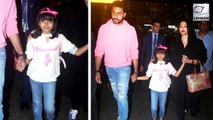 Aaradhya, Aishwarya And Abhishek Spotted At Airport