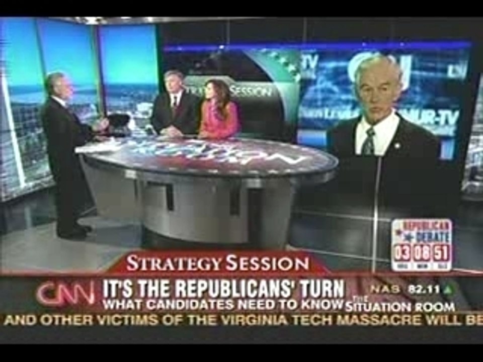 CNN's Situation Room talks about Ron Paul (11 28 07)