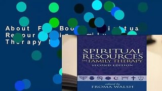 About For Books  Spiritual Resources in Family Therapy by