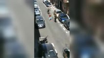 Una policía en prácticas evita disparar para repeler el ataque de un joven violento en plena calle de Madrid