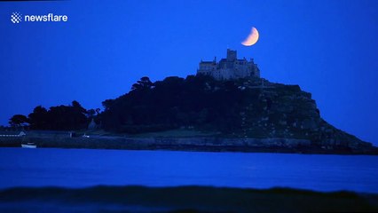 Partial lunar eclipse seen from UK coast on Apollo 11 moon landing anniversary