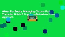 About For Books  Managing Chronic Pain: Therapist Guide A Cognitive-Behavioral Therapy Approach