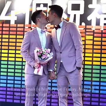 Taiwan holds first gay marriages in historic day for Asia