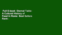 Full E-book  Eternal Table: A Cultural History of Food in Rome  Best Sellers Rank : #5