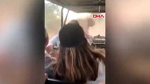 DHA DIŞ- Fil, turistleri taşıyan safari aracına saldırdı