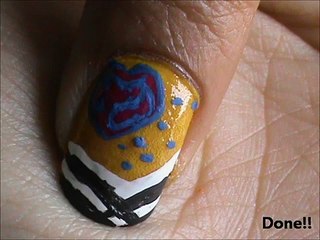 Abstract Heart - Step by step nail designs