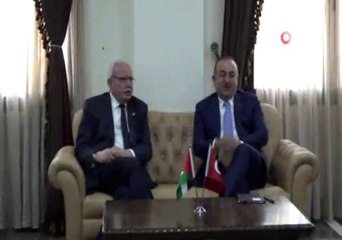 Bakan Çavuşoğlu, Filistinli mevkidaşı Malki ile görüştü