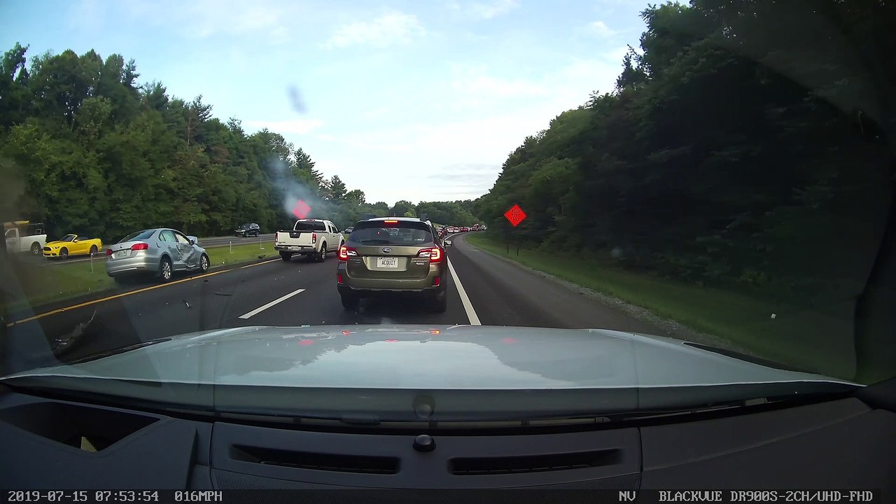 Distracted Driver Fails to Slow